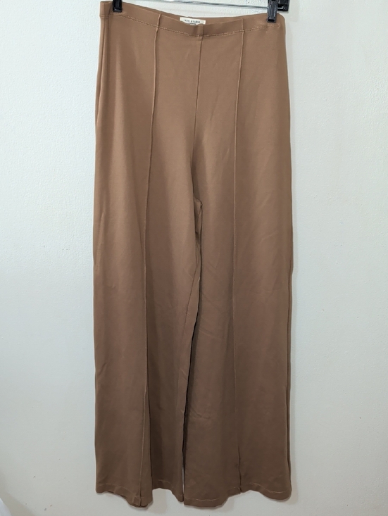 Max Studio Pants - Max Studio Ponte Knit Wide Leg Pants Tan High-Rise Stretch Women's Size L